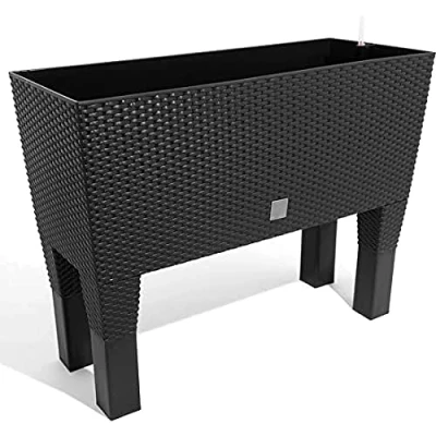 Abbildung von Jatery Garden 72 Liter mit Anthrazit Bewässerung 80 x 33 65 cm Beinen