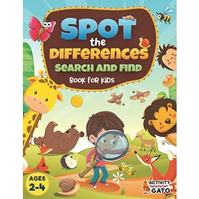 Abbildung von Spot the difference book for Kids: find puzzle kids, Look and 2 3 4 year old, Seek toddlers, Hidden ... age 4, Search toddlers