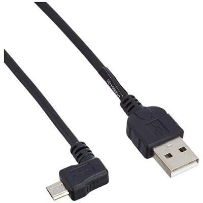 Abbildung von System S Micro USB Kabel Datenkabel Ladekabel mit 90 Winkelstecker Grad gewinkelt 50 cm