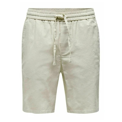 Abbildung von ONLY &amp; SONS Herren Sweat Short ONSLINUS Regular Fit Blau Beige Weiss, Größe:S, Farbe:Silver Lining 22024967