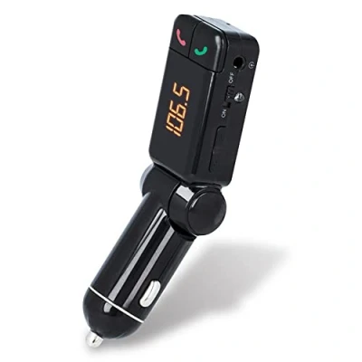 Abbildung von Forever Bluetooth FM Transmitter für Auto, Ladegerät mit 2 USB Anschlüsse und Freisprecheinrichtung, Auto Radio KFZ Wireless Adapter Unterstützt Stick