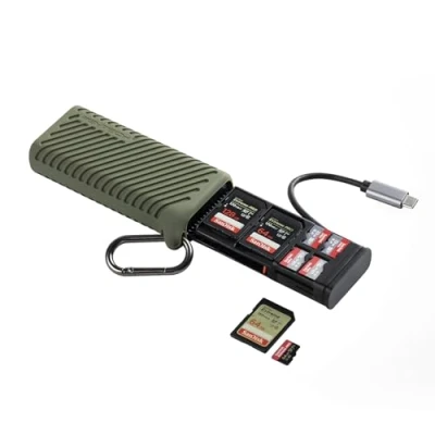 Abbildung von PGYTECH CreateMate Highspeed SD Kartenleser 312MB/S USB 3.1 Typ C Micro Speicherkartenleser für Professionelle Fotografen, SD/TF Kartenetui Kameras, Smartphones, Drohnen, Action Kameras