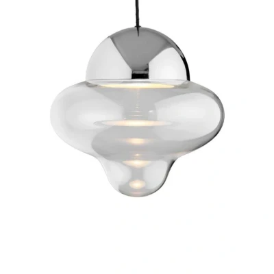 Abbildung von LED Hängeleuchte Nutty XL, klar / chromfarben, Ø 30 cm, Glas