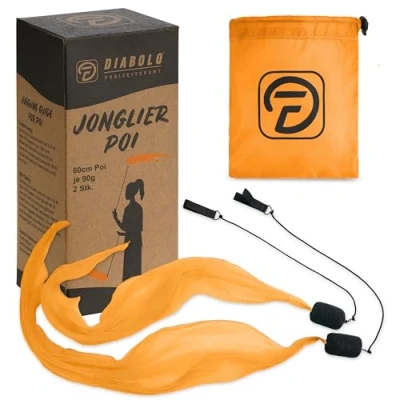 Abbildung von Diabolo Freizeitsport Spiel, Spiral Poi 60cm (orange)