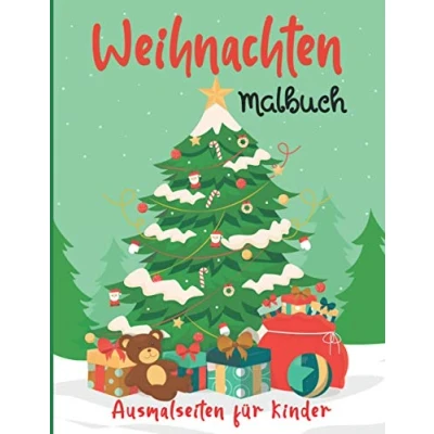Abbildung von Weihnachten Malbuch Ausmalseiten für Kinder: Ein schönes Weihnachtsfest zum Ausmalen und Kritzeln (ab 3 Jahren)
