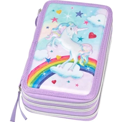 Abbildung von Faber Castell 573040 Dreifach Schulmäppchen Einhorn