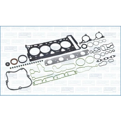 Abbildung von AJUSA 50289600 Dichtungsvollsatz, Motor mit Zylinderkopfdichtung, ohne Abgasrohrdichtung VOLKSWAGEN: Passat B6 Variant, GOLF 5 Schrägheck, 6