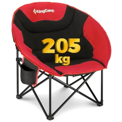 Abbildung von KingCamp Moon Chair Campingstuhl klappsessel mit Rückentasche und Getränkehalter