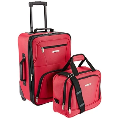 Abbildung von Rockland Modisches Softside Gepäck Set, rot, Einheitsgröße, Set