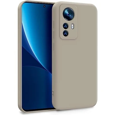 Abbildung von MyGadget Hülle für Xiaomi 12 Pro Zweilagige Handyhülle mit Kameraschutz Cover Innenfutter &amp; Silikon außen Grau