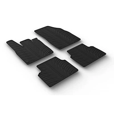 Abbildung von Gledring 0656 Fußmattensatz Gummi vorne und hinten 4 schwarz 750mm 550mm CUPRA: Born Schrägheck, VOLKSWAGEN: ID.3