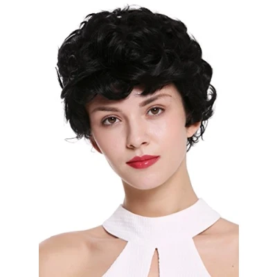 Abbildung von WIG ME UP DW 2740 1 Damenperücke Perücke kurz Locken gelockt Schwarz