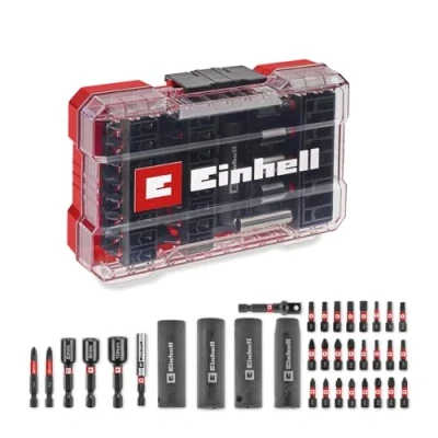 Abbildung von Original Einhell M CASE 35 tlg. Impact Bit und Stecknuss Set (25 mm Bits, 50 Sechskantstecknüsse, Langnüsse, Stecknussadapter, 60 Bithalter inkl. Aufbewahrungsbox)