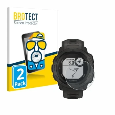 Abbildung von BROTECT Entspiegelungs Schutzfolie für Garmin Instinct Tactical Edition (2 Stück) Matte Displayschutz Folie, Anti Reflex, Fingerprint