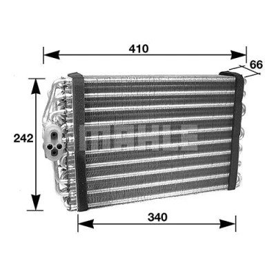 Abbildung von Verdampfer, Klimaanlage MAHLE ORIGINAL AE 46 000S