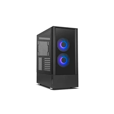 Abbildung von NOX XTREME PRODUCTS HUMMER NEMESIS Mid Tower Micro ATX;ATX, Front und Seite aus gehärtetem Glas, unendliche ARGB LED Lüfter, bis zu 8 große Grafik, USB 3.0, schwarz