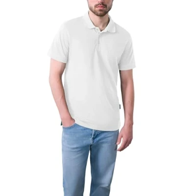 Abbildung von HRM Herren Heavy Performance Polo, weiß, Gr. XL I Premium Polo Shirt Basic Polohemd bis 60C waschbar Hochwertige &amp; nachhaltige Bekleidung Workwear