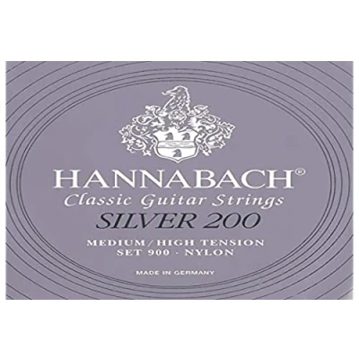 Abbildung von Hannabach 652668 Klassikgitarrensaiten Serie 900 Medium / High Tension Silver 200 3er Bass