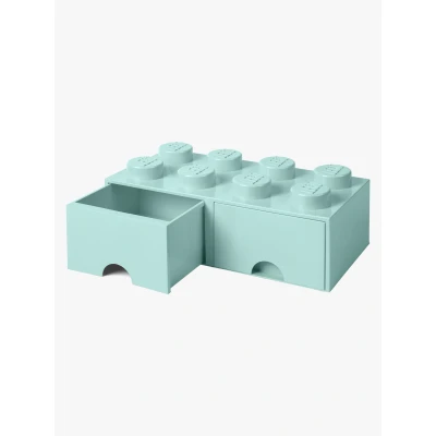 Abbildung von LEGO® Aufbewahrungsbox mit Schubladen Türkis 50x25x18 cm