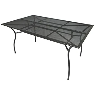 Abbildung von DEGAMO Gartentisch CLASSIC (1 St), 90x150cm, stabiles Stahlgestell, Tischplatte Streckmetall anthrazit