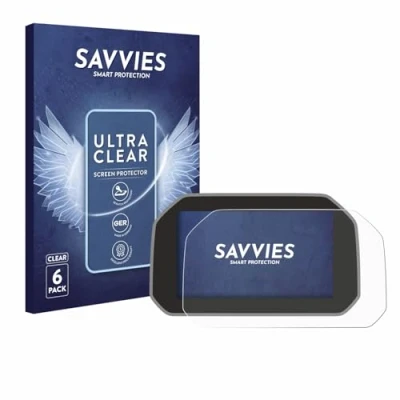 Abbildung von Savvies 6 Stück Schutzfolie für BMW R 1250 RS 2019 Connectivity TFT 6.5&quot; Displayschutz Folie Ultra Transparent