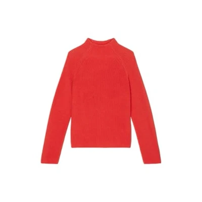 Abbildung von Marc O&#039;Polo Longsleeve Stand UP Collar Strickpullover, Damen, Größe: XL, Poppy red