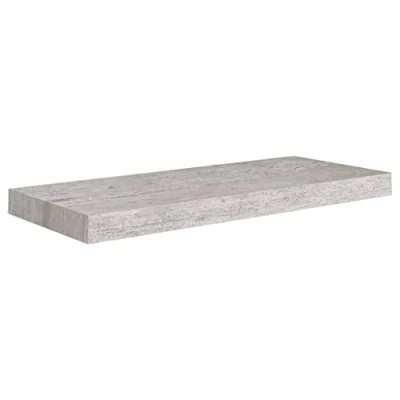 Abbildung von vidaXL Schweberegal Wandregal Schwebend Bücherregal Wandboard Hängeregal Dekoregal Freischwebend Regal Betongrau 60x23,5x3,8cm MDF