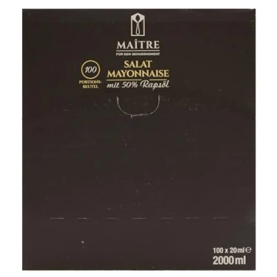 Abbildung von Maitre Maître Salat Mayonnaise Portionsbeutel, 100er Pack (100 x 20ml)