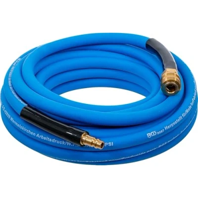 Abbildung von BGS 9087 Druckluftschlauch 10 m Innendurchmesser 9,7 mm Druckluftanschluss 1/4&quot; PVC Gewebe mit Schnellverschlusskupplung und Stecktülle