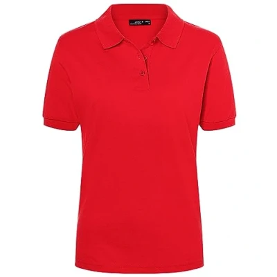 Abbildung von James &amp; Nicholson Damenpolo Classic Feines Piqué Poloshirt mit gestrickten Bündchen Farbe: Signal red Grösse: L