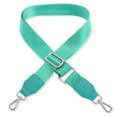 Abbildung von Schultergurt für Handtasche Laptoptasche Mint [Metallfarbe: Silber] Länge verstellbar 89 142 cm Breite 3,8 Ersatz Gurt Band Schulterriemen Strap Umhängegurt