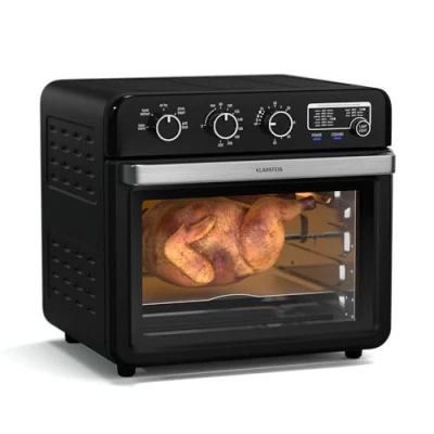 Abbildung von Klarstein Heißluftfritteuse Air Glaze 2000 Watt 34 Liter, 2100 W, Backen Rösten Grill 34L W Timer