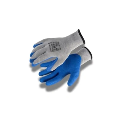 Abbildung von Högert Technik DILL latexbeschichtete Schutzhandschuhe, grau/blau, Größe 10, reiß und stichfest, ideal für präzise Arbeiten in der Arbeitsumgebung