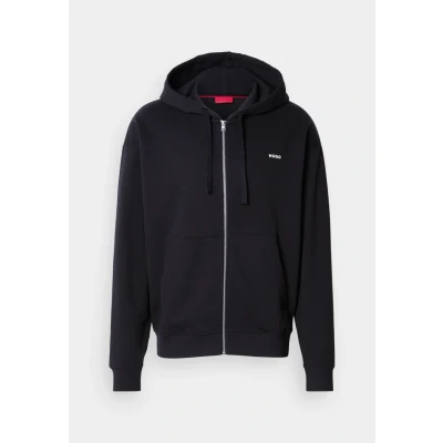 Abbildung von HUGO Herren Dapozip Relaxed Fit Kapuzenjacke aus Baumwoll Terry Schwarz001 L