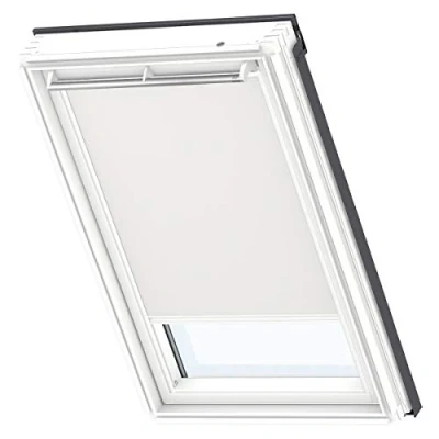 Abbildung von VELUX Verdunklungsrollo &quot;DKL C02 1085SWL&quot;, verdunkelnd, Verdunkelung, ohne Bohren, in Führungsschienen, weiße Führungsschienen &amp; Griffleiste