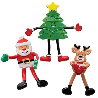 Abbildung von Baker Ross AX329 Biegbare Figuren, weihnachtliches Spielzeug für Kinder, ideal Partygeschenke, Beute oder Preistüten und Strumpffüller, 5 Stück