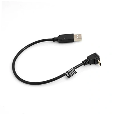 Abbildung von System S Micro USB Kabel 90 Grad aufwärts gewinkelt Winkel Adapter Datenkabel Ladekabel 27 cm