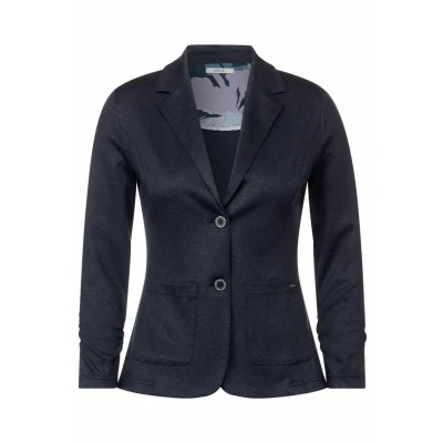 Abbildung von Cecil MIT Raffungen Blazer, Damen, Größe: XXL, Blau