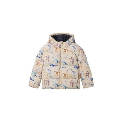 Abbildung von TOM Tailor Puffer MIT Allover print Winterjacke für Kinder, Größe: 116/122, Beige multicolor dino