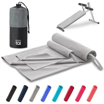 Abbildung von Blumtal Handtuch Fitness im 2er Set, Mikrofaser Sporthandtuch Fitnessstudio, (2 St), 80 x 40 cm