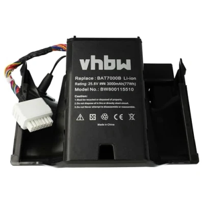 Abbildung von vhbw Akku kompatibel mit Robomow Premium RC302, RC304, RC304u, RC306, RC308, RC308u, RC312, RC312u ersetzt BAT7000B, MRK7005A (Li Ion, 3000mAh, 25.6V)