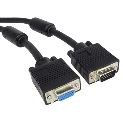 Abbildung von PremiumCord VGA Verlängerungskabel 20 m, M/F, HQ (Koax), SVGA Video Monitor Coaxial Kabel für FULL HD 1080p, DDC2, schwarz, kpvc20
