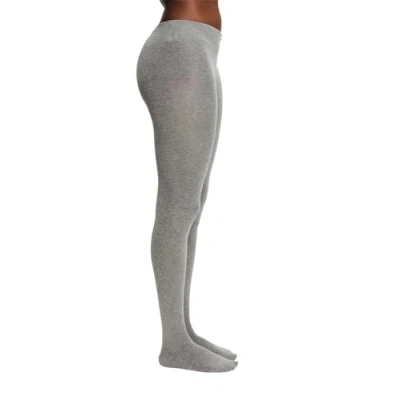 Abbildung von ESPRIT Damen Strumpfhose Cotton Feeling W TI blickdicht einfarbig 1 Stück, Grau (Light Grey Melange 3390), 38 40