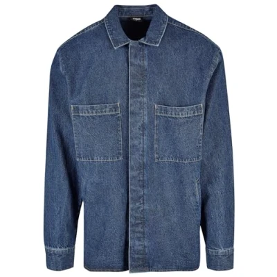 Abbildung von Urban Classics Pocket Hemd, Herren, Größe: Small, Mid indigo washed