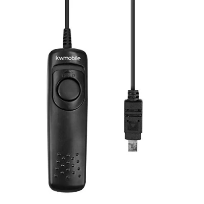 Abbildung von kwmobile Kamera Fernauslöser für Spiegelreflexkameras ersetzt MC DC2 Drahtauslöser Kabelfernauslöser DSLR Kameras Kabel Auslöser kompatibel mit Nikon
