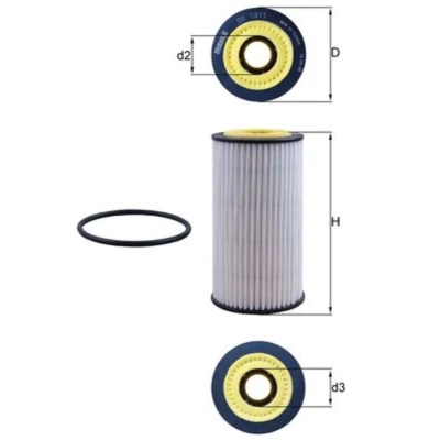 Abbildung von MAHLE ORIGINAL OX 1311D Ölfilter Filtereinsatz AUDI: A6 C8 Avant, A4 B9 A5 Sportback