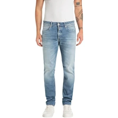 Abbildung von Replay Herren Jeans Grover Straight Fit Original, Blau (Medium Blue 009 4), 30W / 34L