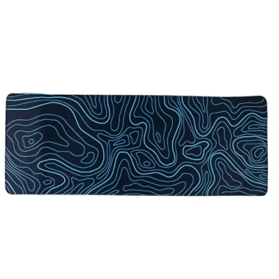 Abbildung von lachineuse XXL Mauspad Topografische Karte Blau 800 x 300 3 mm originelle Deko rutschfest und wasserfest Büro Geschenkidee Japan Asien