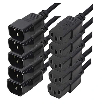 Abbildung von Kaltgeräteverlängerung 1.8M Faconet® Computer Stromkabel Verlängerung Netzanschluss um 1.8 Meter (5 Stck)