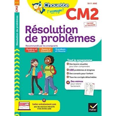 Abbildung von Chouette Résolution de problèmes CM2: cahier d&#039;entraînement en maths recommandé par les enseignants